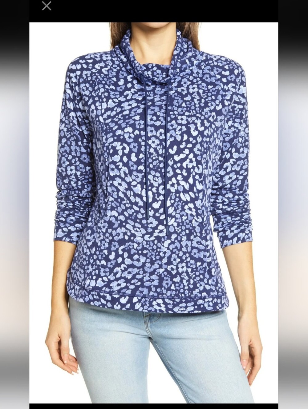 Tommy Bahama Heathered Gray and Light Blue Sleep Top - Picture 1 of 9